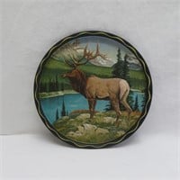 Elk Tray - Metal -Decorative -James L Artig Artist