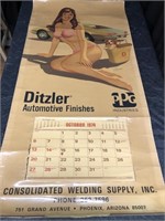 Ditzler October 1974 wall calendar