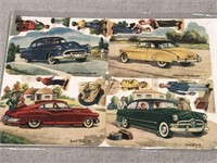 Vintage paperdoll Automotive postcards