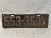 1925 Illinois License Plate