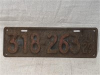 1929 Illinois License Plate