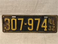 1932 Illinois License Plate