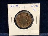 1881H Canadian Lg Penny VF30