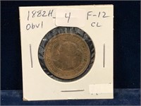1882H Canadian Lg Penny F12  OBV 1
