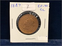 1887  Canadian Lg Penny EF40
