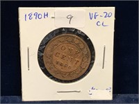 1890H  Canadian Lg Penny VF20