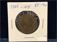 1905 Canadian Lg Penny EF40
