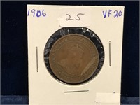 1906 Canadian Lg Penny VF20