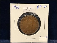 1910 Canadian Lg Penny EF40