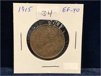 1915 Canadian Lg Penny EF40