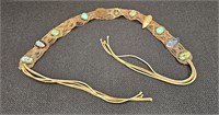 VINTAGE HIPPIE BELT WITH STONES & MINERALS