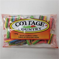 Sour Licorice Tubes Candy, 150g x6