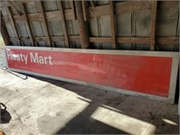 Original Hasty Mart advertising sign plexiglass