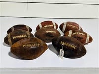 (8) Vintage Leather Footballs