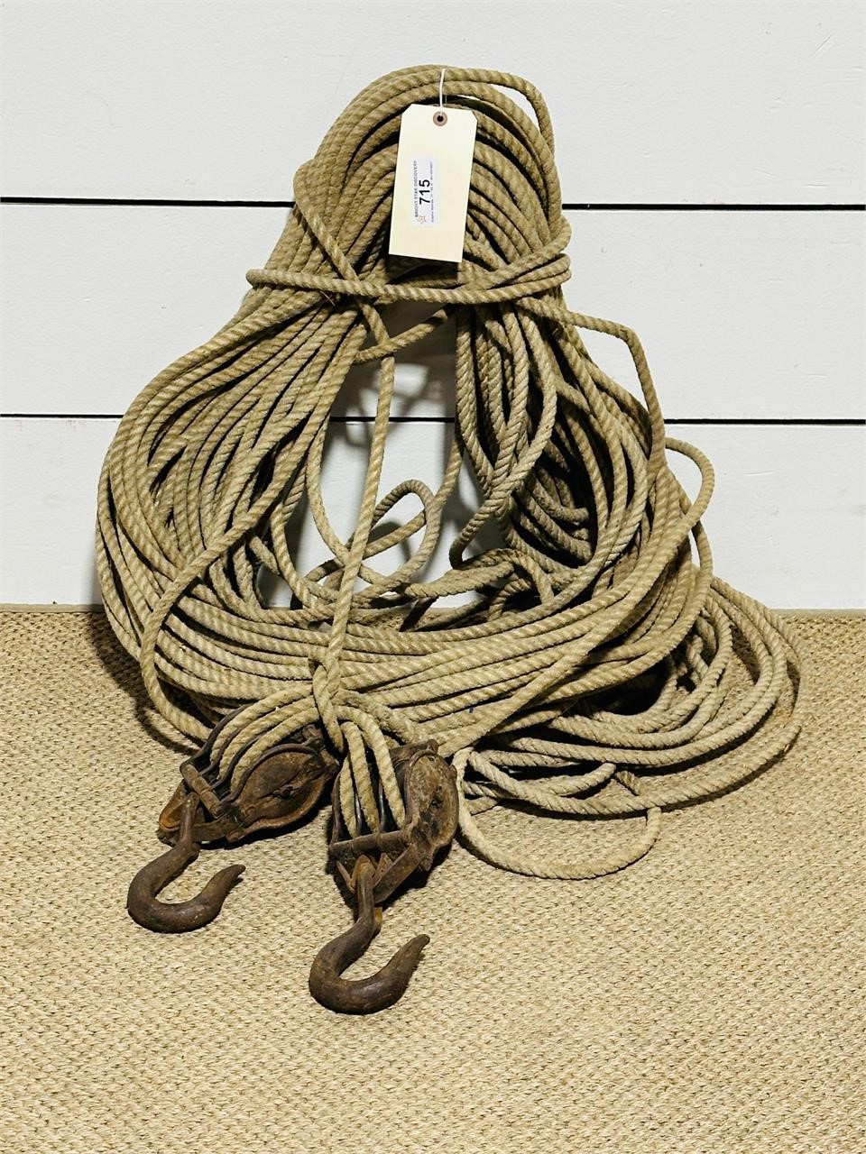 Rope w/Attached Iron Pulleys