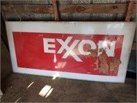 Exxon plexiglass advertising sign