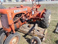 ALLIS CHALMERS CA TRACTOR WITH WOODS BELLY MOWER
