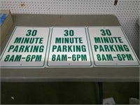 3- metal parking signs
