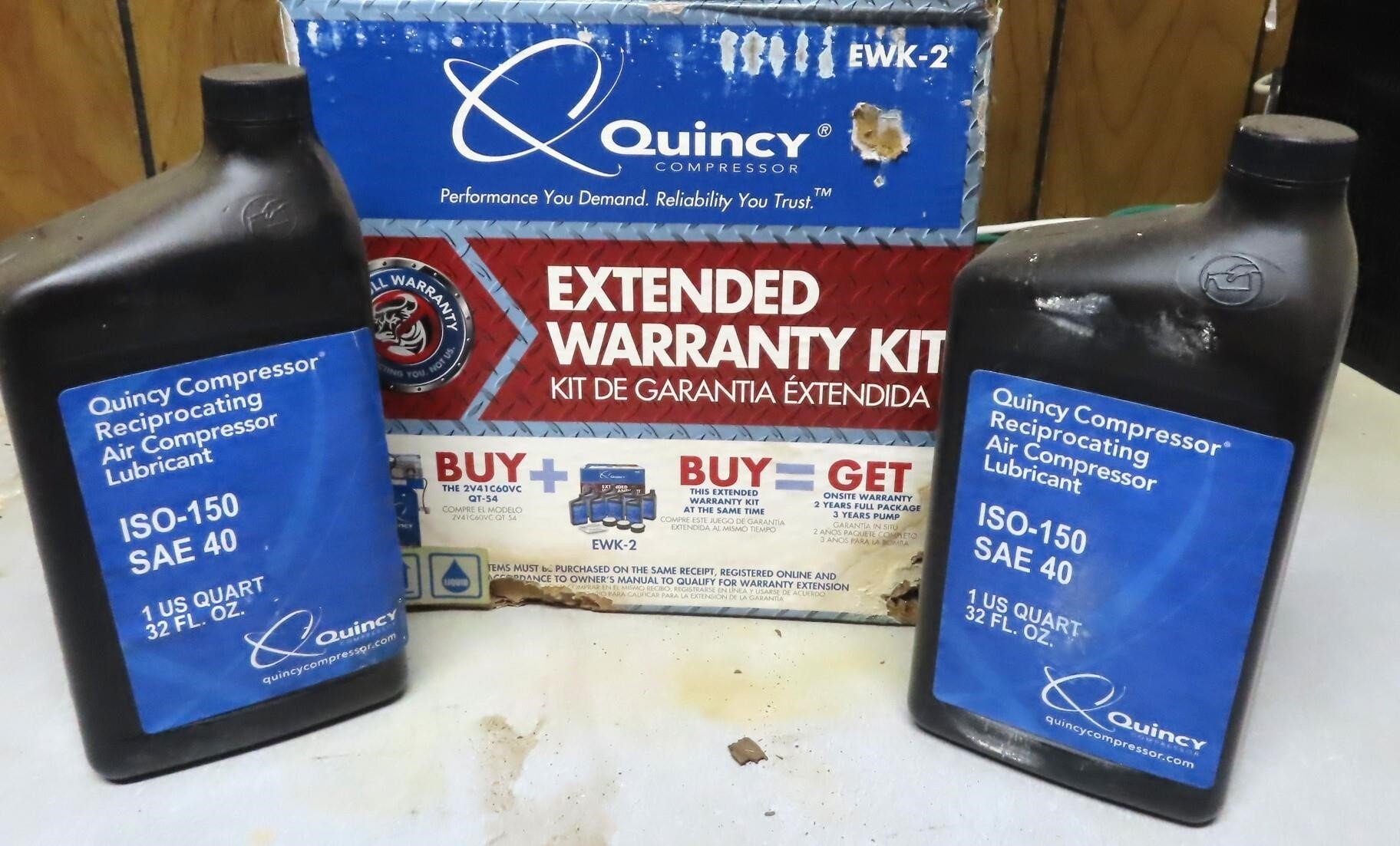 Six (6) Quarts Quincy Compressor Lubricant