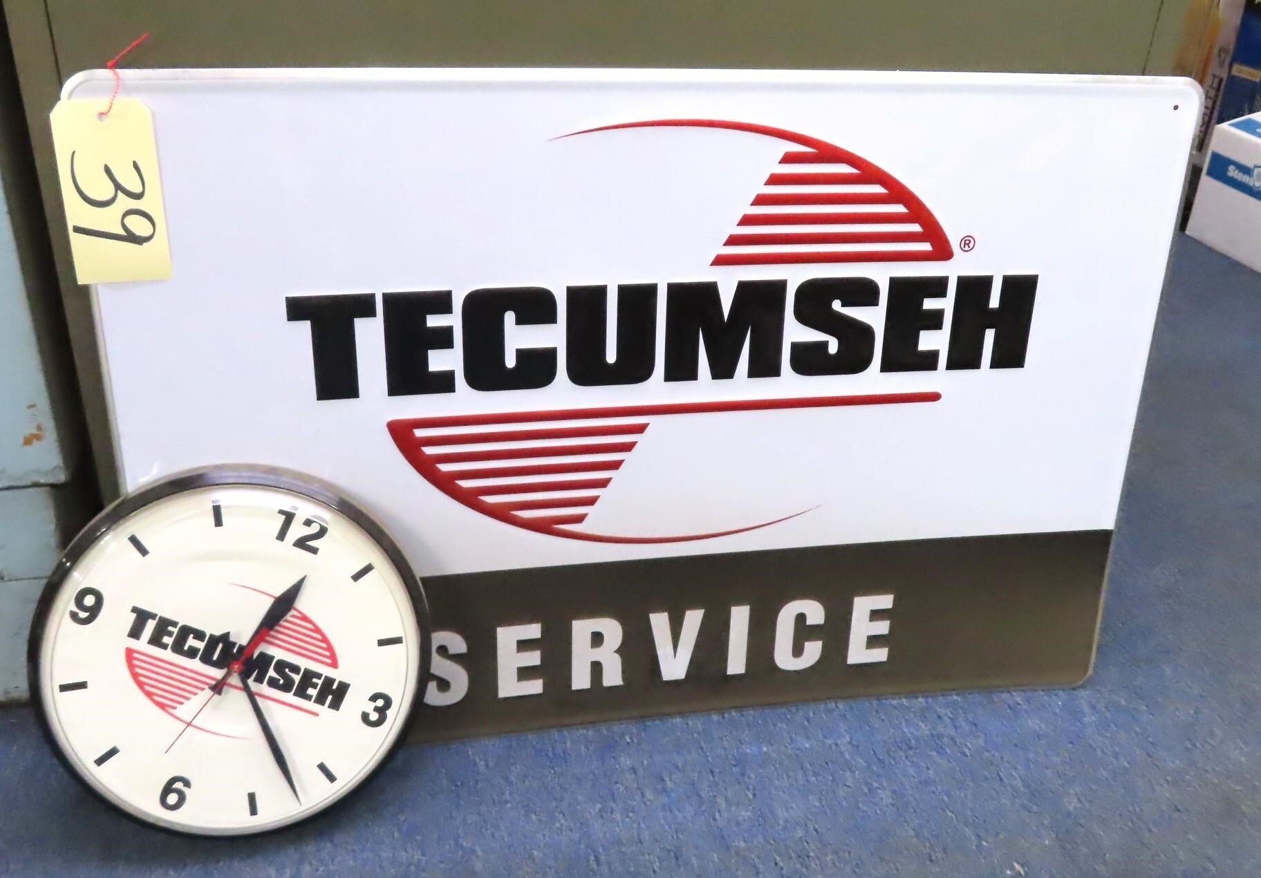 Tecumseh Clock and Sign