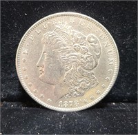 1878 Morgan Silver Dollar 7 Feather Coin