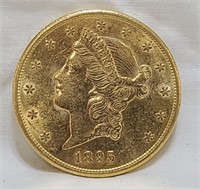 1895 S $20 Gold Liberty Double Eagle Coin