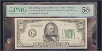 1928A $50 Bill PMG 58