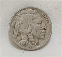 1937 D 3 Legged Buffalo Nickel