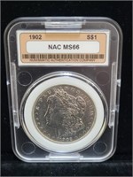 1902 Morgan Silver Dollar Coin NAC MS66