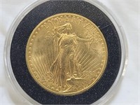 1908 $20 Gold St Gaudens Coin