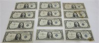 12x 1957, A&B $1 Bills Silver Certificates