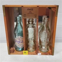 Coca Cola 1899,1900,1915 Replica Bottles in Wood