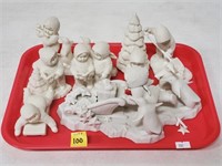 Tray Lot of Snow Baby Figurines