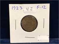 1923 Canadian  Penny F12