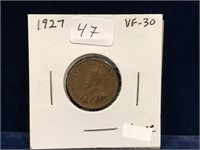 1927 Canadian  Penny VF30