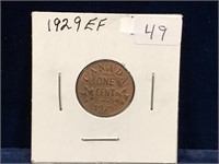 1929 Canadian  Penny EF40