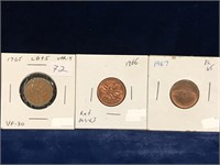1965, 66, 67 Canadian Pennies VF to PL
