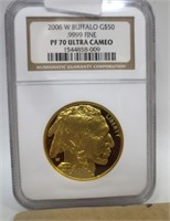 2007-W Buffalo Gold $50 coin, PF-70 Ultra Cameo