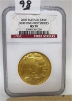 2006 Buffalo Gold $50 coin, MS-70