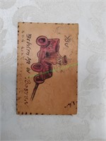 1905 Postcard made of Leather