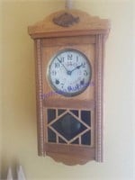 Tiasen wood clock with key and cross