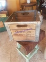 Carnation milk crate