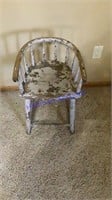 Antique wood stool