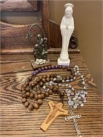 Rosary’s and Vintage Religious Figurines