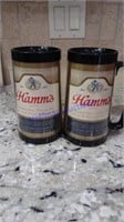 Pair of Hamm's beer mugs