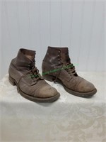 Pair of Antique Leather Shoes 5 1/2D