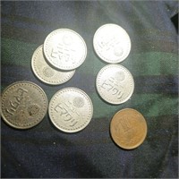 Asian coins Japanese Chinese
