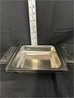 2 Square Stainless Serving Trays
