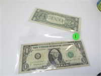 2 - 1963-B $1 Federal Reserve Notes