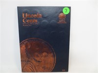 Lincoln cents booklet, 78 coins, partial